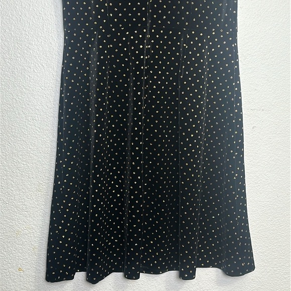 Talbots RSVP Women’s Size XLarge Black Gold Velvet Sleeveless Formal Cocktail - Picture 5 of 13